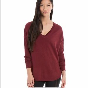 SOLD - Lole Rumba Red Martha V-neck Sweater